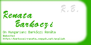 renata barkoczi business card