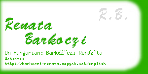 renata barkoczi business card